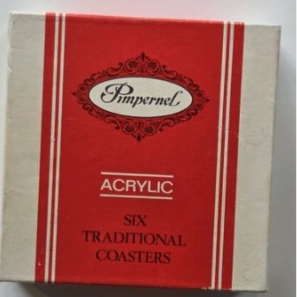 Spode Christmas Tree Coasters Drink Cork Back Pimpernel England Set 6 Boxed - Picture 4 of 5